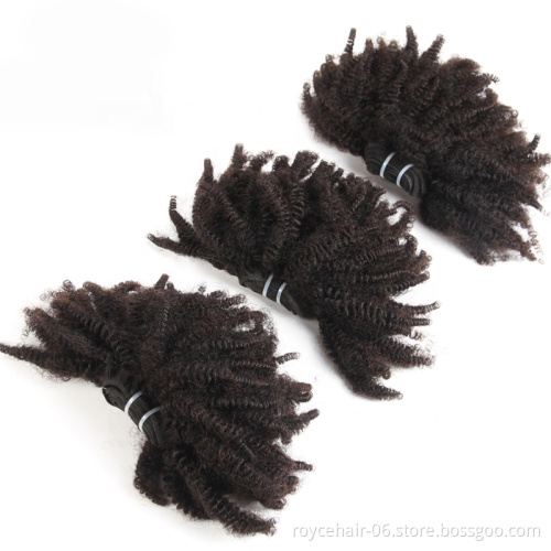 Reliable Hair Vendor 100% Unprocessed Raw Virgin Afro Kinky Remi Human Hair Weft